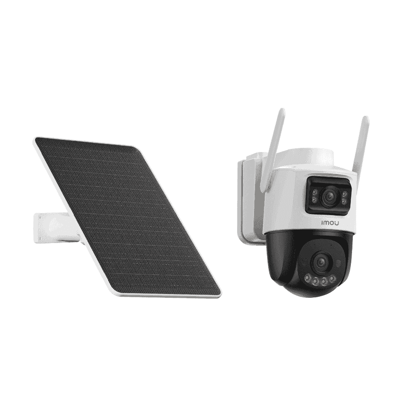 Dviguba stebėjimo kamera IMOU AOV Dual 5+5MP 4G+WiFi SA70F-10M0T2-EU/FSP008 – priekinis vaizdas su saulės baterija.