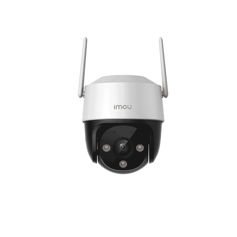 Imou WiFi Kamera Cruiser 2C, 5MP S7CP-5MOWE – priekinis vaizdas, rodantis pasukamą objektyvą ir tvirtą korpusą.
