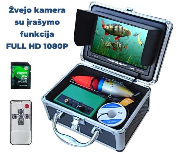 Generic Povandeninė žvejo kamera su 7" IPS monitoriumi