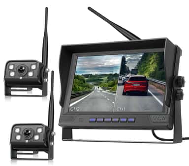 Belaidė, 9' colių vaizdo stebėjimo sistema, transportui – pagrindinis komplektas su monitoriumi ir AHD 1080P kameromis sunkvežimiams.