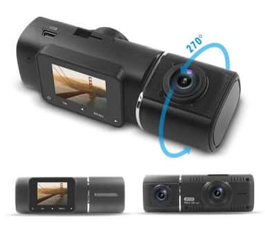 Vaizdo registratorius FULL HD, Dvi kameros – priekinis vaizdas su GPS ir G-Sensor, idealus taksi