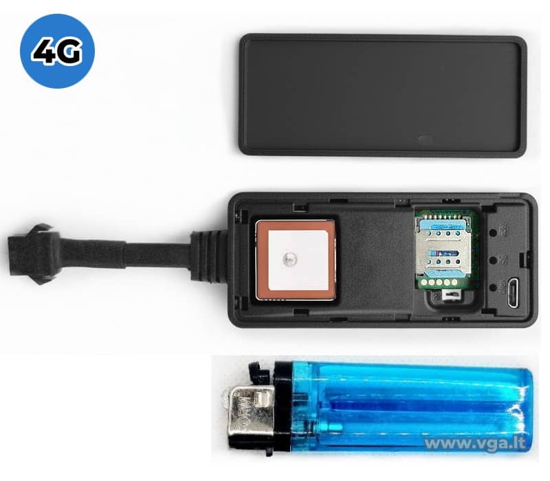GPS Seklys su variklio išjungimu – kompaktiškas 4G įrenginys, skirtas automobilio sekimui ir apsaugai nuo vagystės.