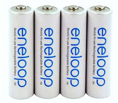 Panasonic 1900mAh įkraunamos baterijos – AA tipo Eneloop, idealios automatinėms kameroms, mažas savaiminis išsikrovimas.