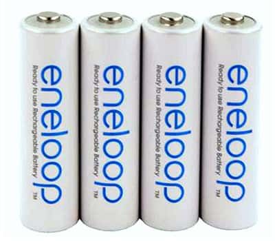 Panasonic 1900mAh įkraunamos baterijos – AA tipo Eneloop, idealios automatinėms kameroms, mažas savaiminis išsikrovimas.