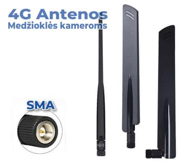 4G Antena medžioklinei kamerai – pagrindinis vaizdas, užtikrinantis stabilų ir patikimą ryšį miške.