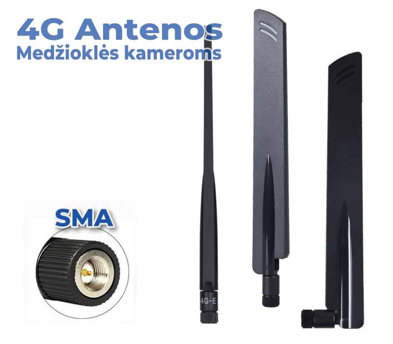 4G Antena medžioklinei kamerai – pagrindinis vaizdas, užtikrinantis stabilų ir patikimą ryšį miške.