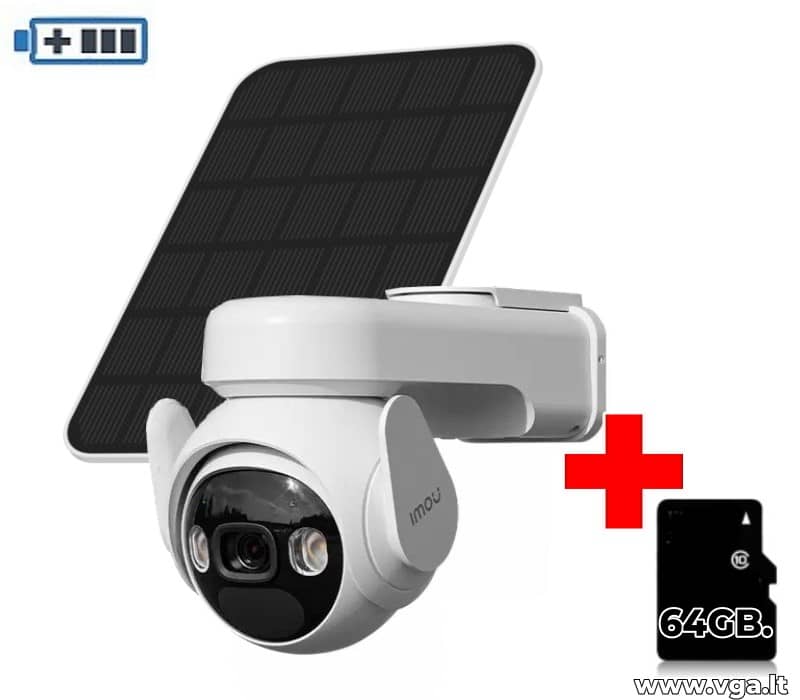 4G+WiFi Kamera - IMOU – belaidė lauko kamera su saulės baterija, skirta sodybos apsaugai.