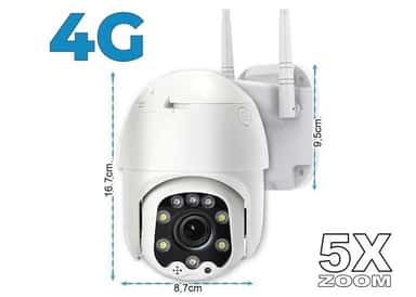 Lauko 4G kamera su žmogaus aptikimu ir sekimu – puiki sodybos apsauga, priekinis vaizdas.