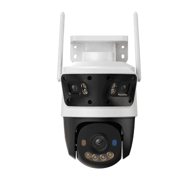 Triguba stebėjimo kamera IMOU Cruiser Triple 11MP S7UP-11M0WED – priekinis vaizdas su trimis objektyvais.