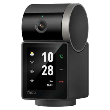 Vidaus stebėjimo kamera IMOU Rex VT PRO 5 MP IPC-S2VBP-5M0WR – elegantiškas priekinis vaizdas su 2,4 colio ekranu.