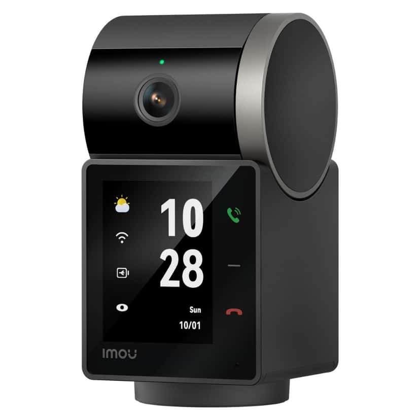 Vidaus stebėjimo kamera IMOU Rex VT PRO 5 MP IPC-S2VBP-5M0WR – elegantiškas priekinis vaizdas su 2,4 colio ekranu.