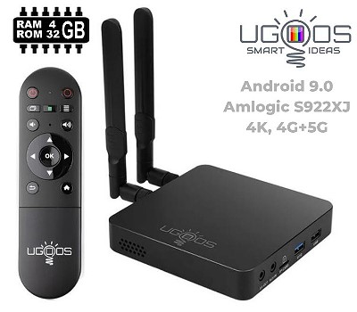Android TV priedėlis Ugoos AM6B Plus su WiFi6