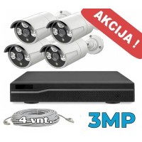 Vaizdo stebėjimo sistema -3MP PoE