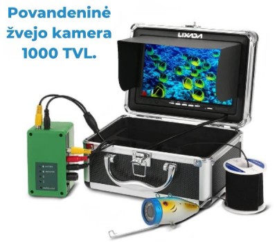 Povandeninė žvejo kamera su 7 colių monitoriu